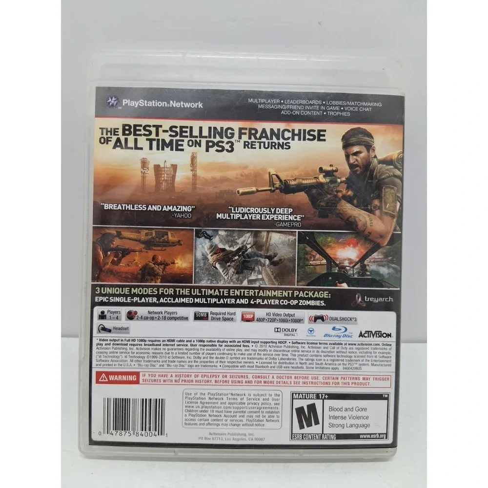 Call of Duty: Black Ops (PlayStation, 2010)